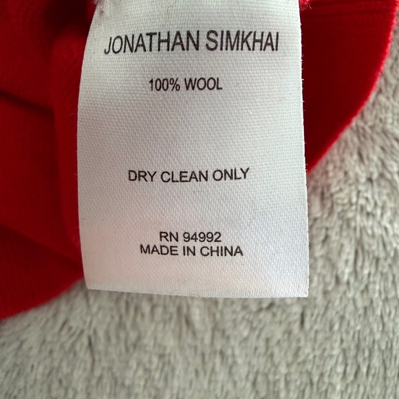 Jonathan Simkhai Red Crew Neck Sweater - Picture 5 of 5